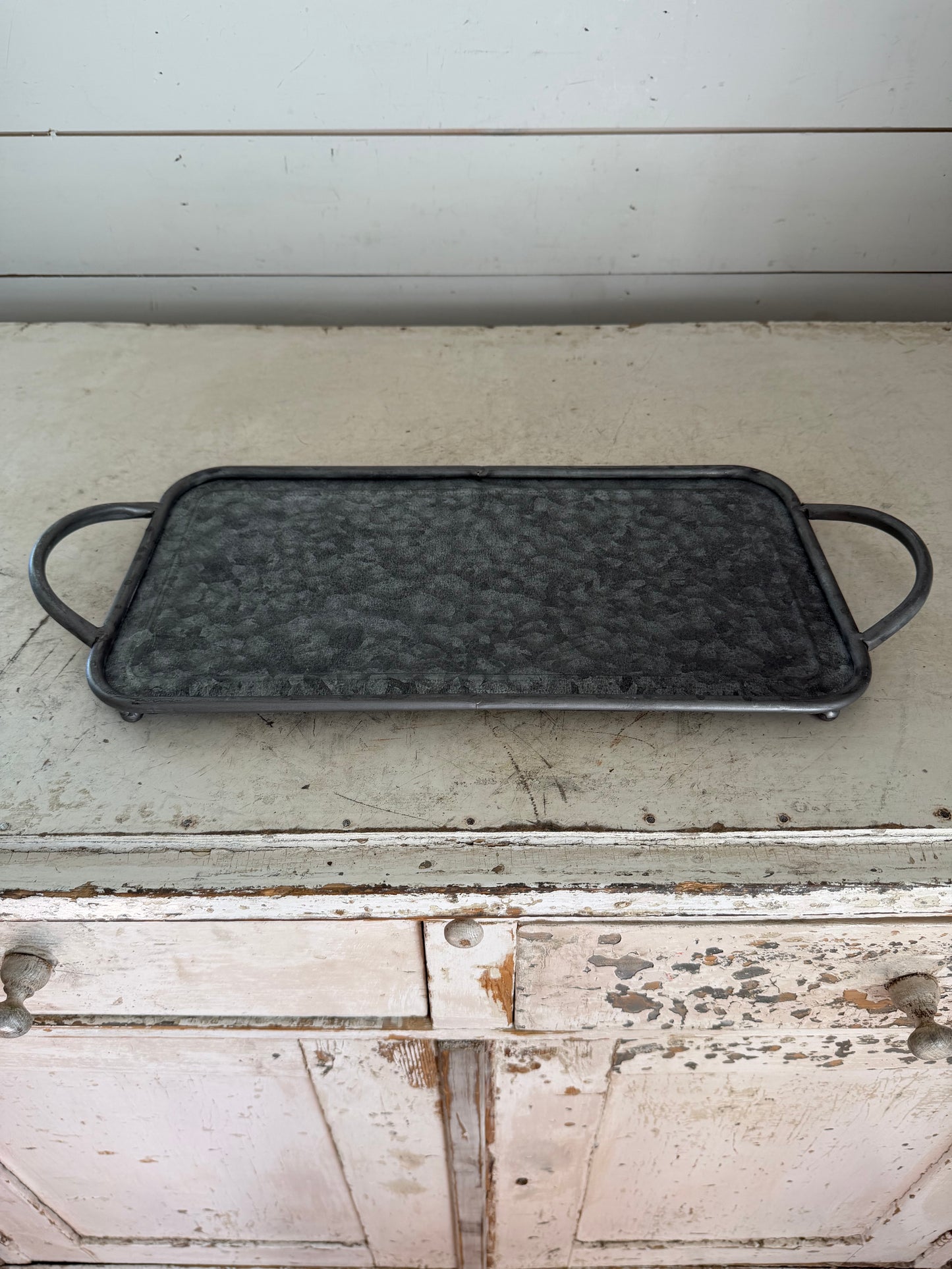 Galvanized metal serving tray will get makeover