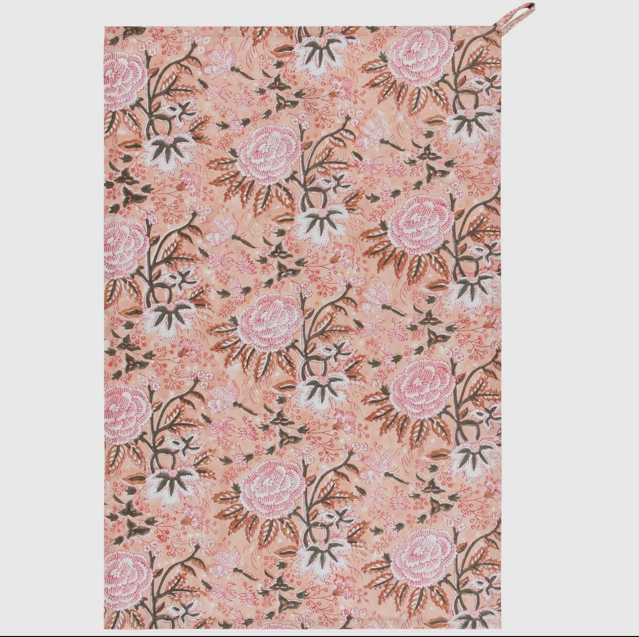 Blossom Block Print Dish Towel