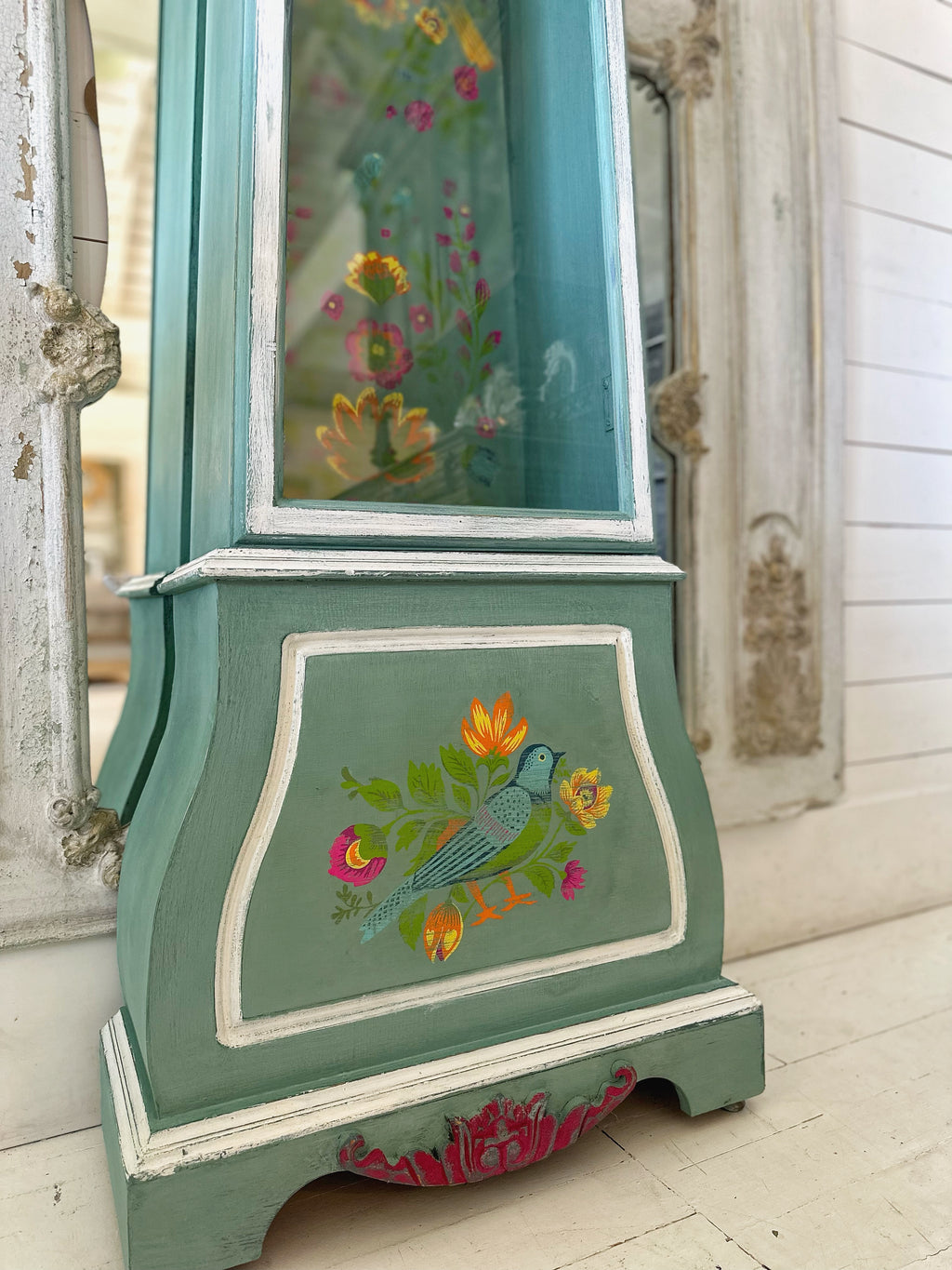 Folk Style Hand Painted Clock
