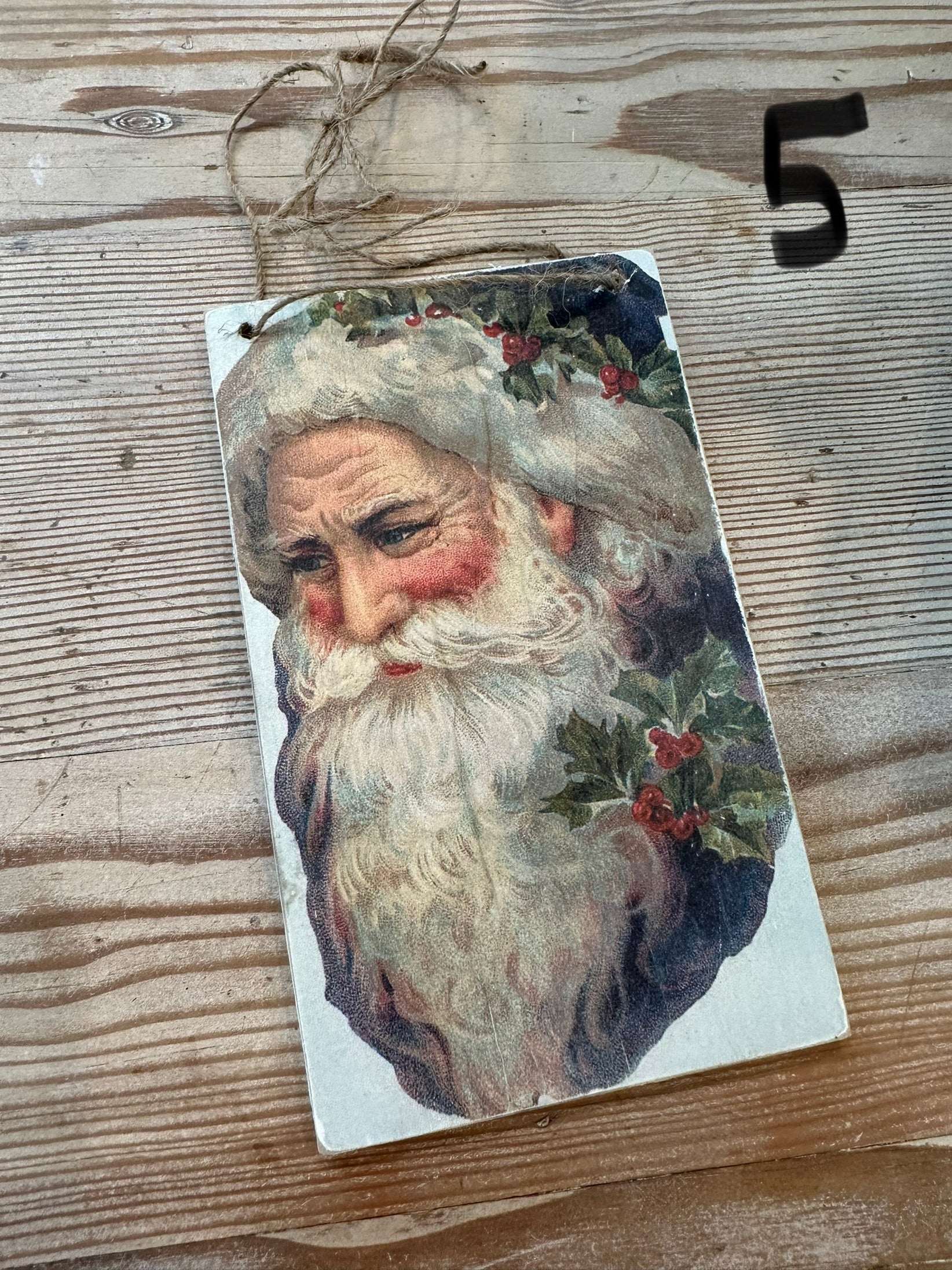 Santa Postcard Ornaments / Hangers