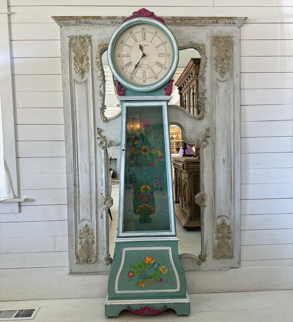 Folk Style Hand Painted Clock