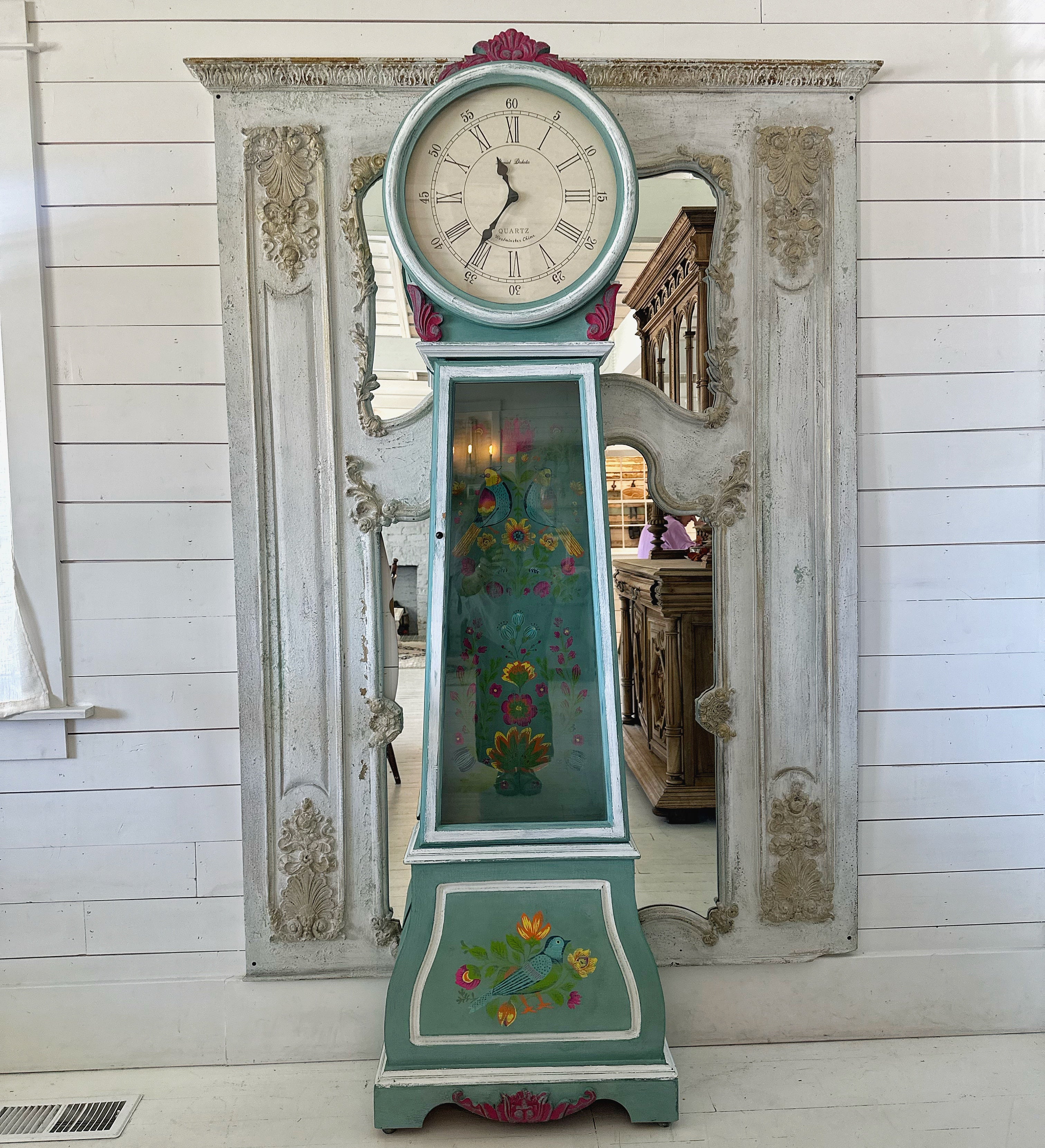 Folk Style Hand Painted Clock