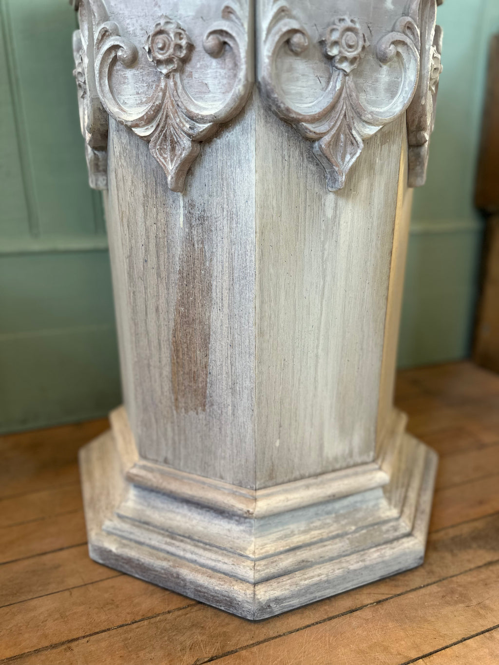 Ornate nightstand does not open hand painted