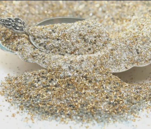 1.25 oz Sparkly Champagne Glass Glitter