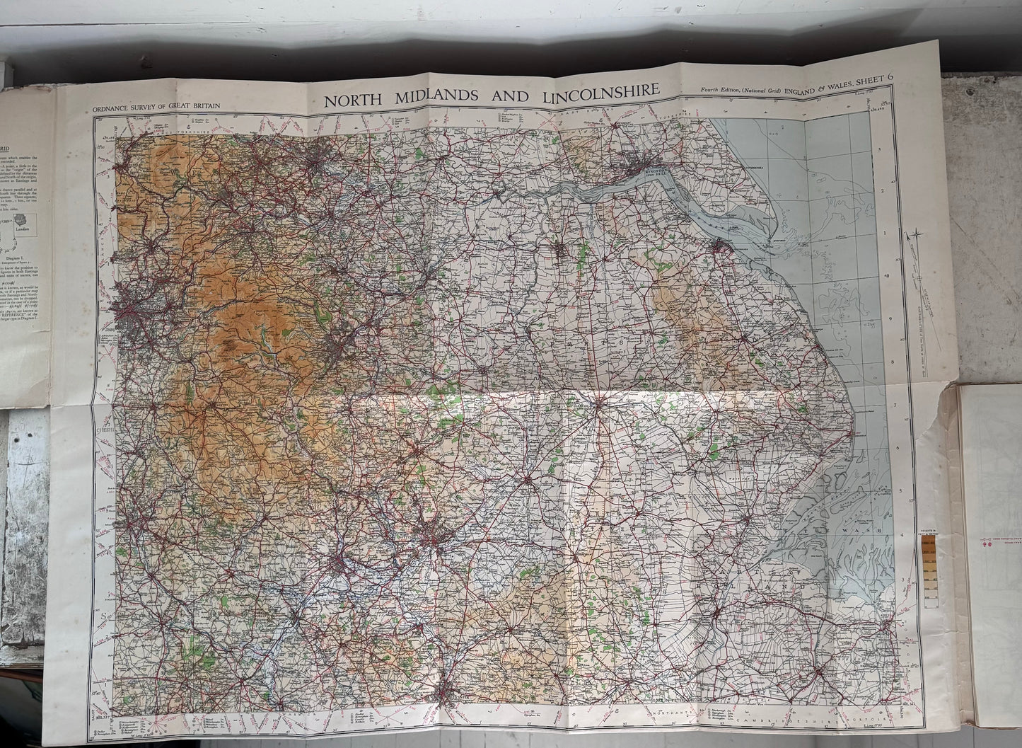 Large Map Of Great Britain, North Midlands & Lincolnshire sheet 6