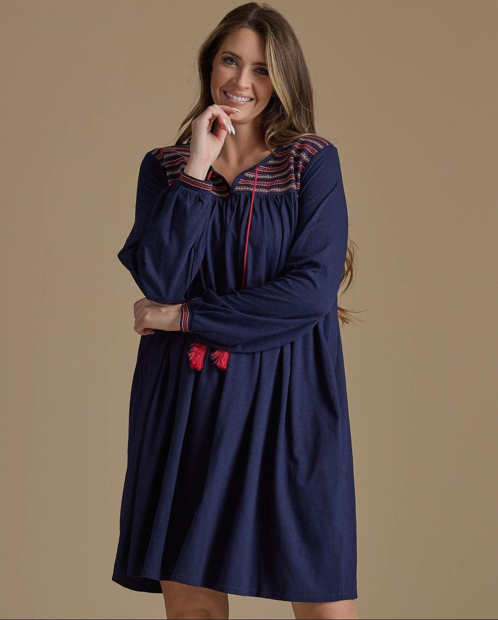Madeline Tassel Blue Dress | Downeast