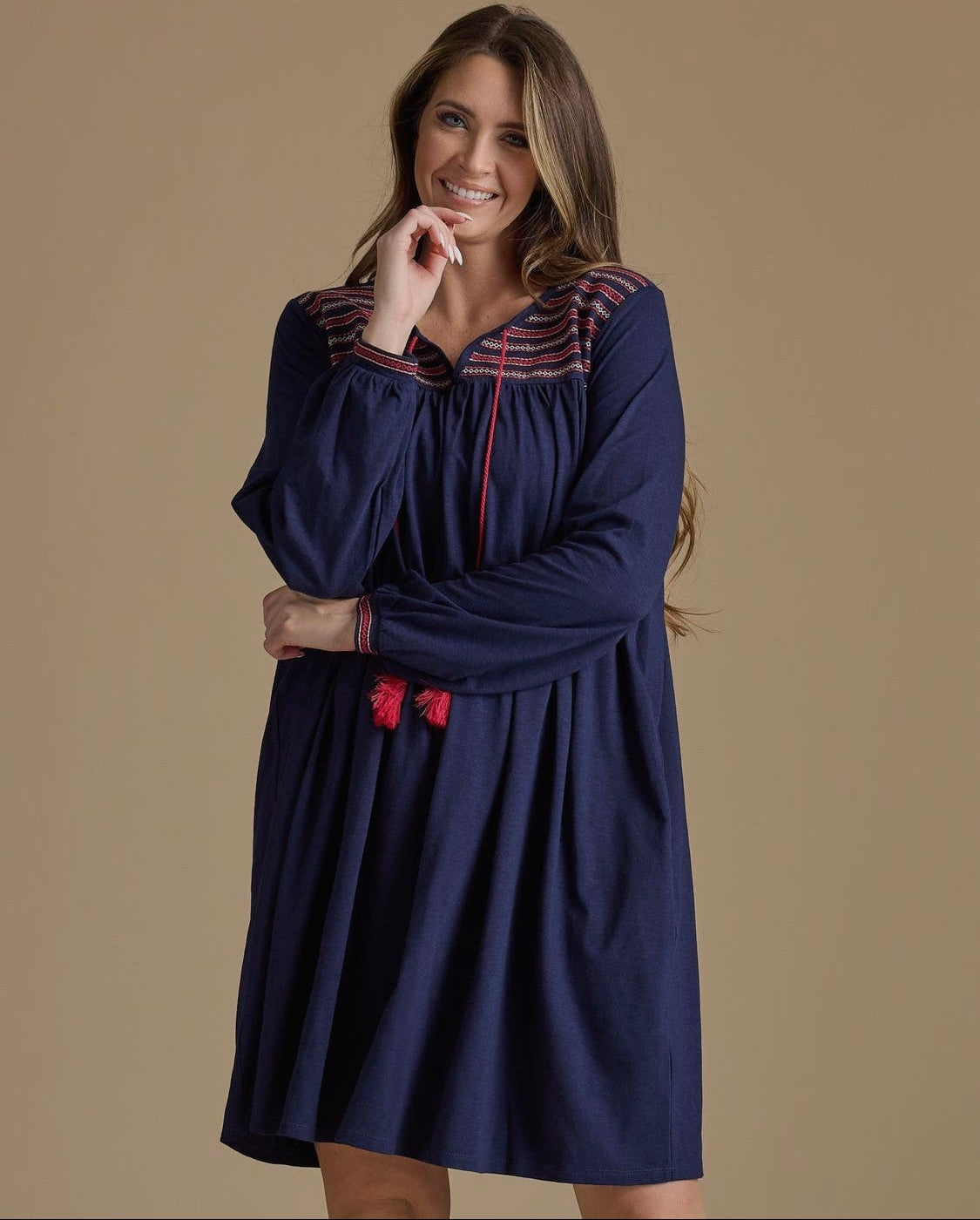 Madeline Tassel Blue Dress | Downeast