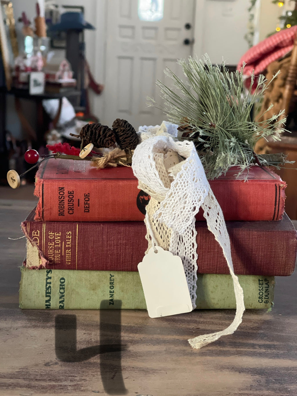 Vintage Christms Book Stack - Each Stack sold seperately