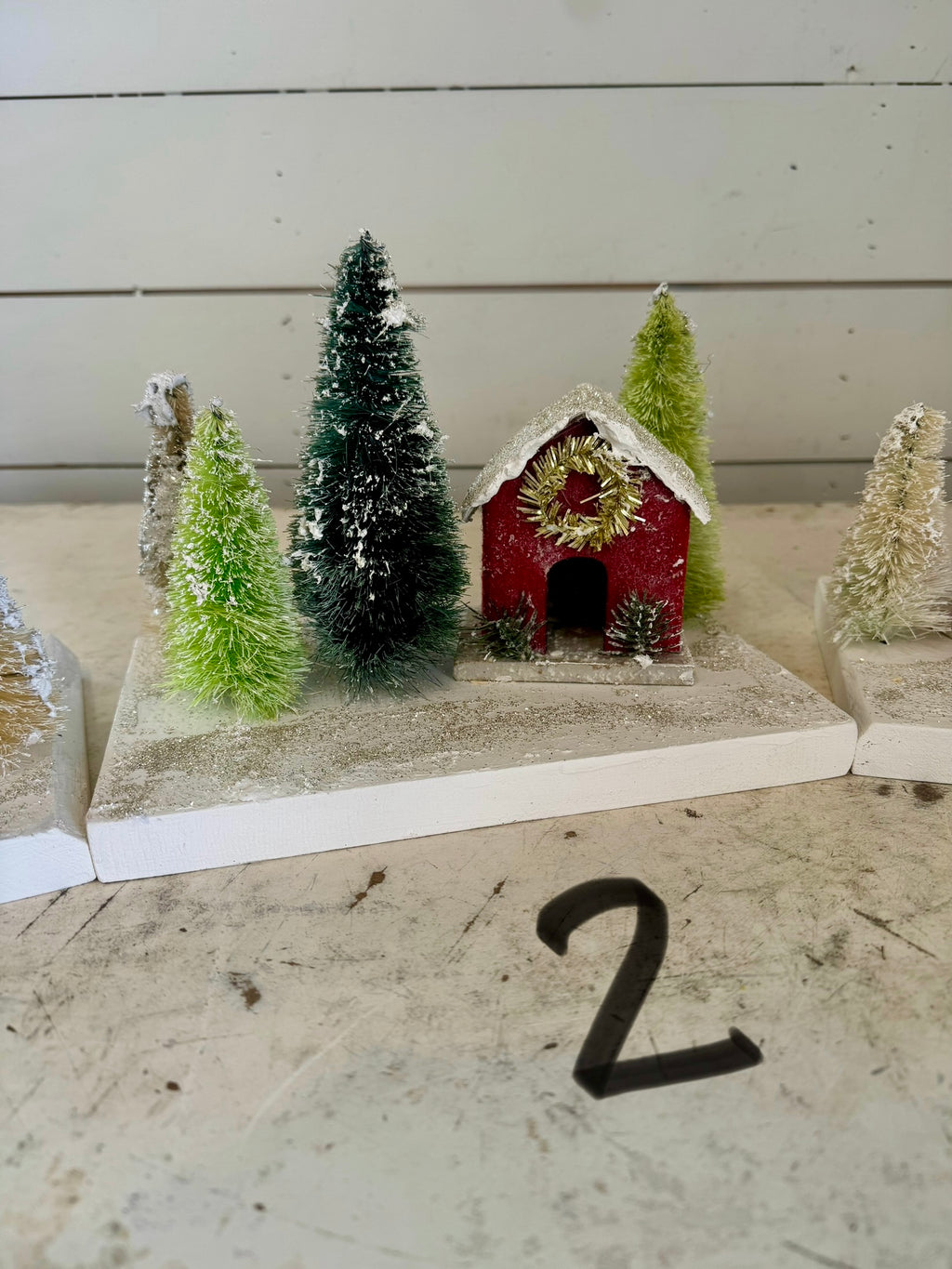 Christmas house scene - handmade - sold individually