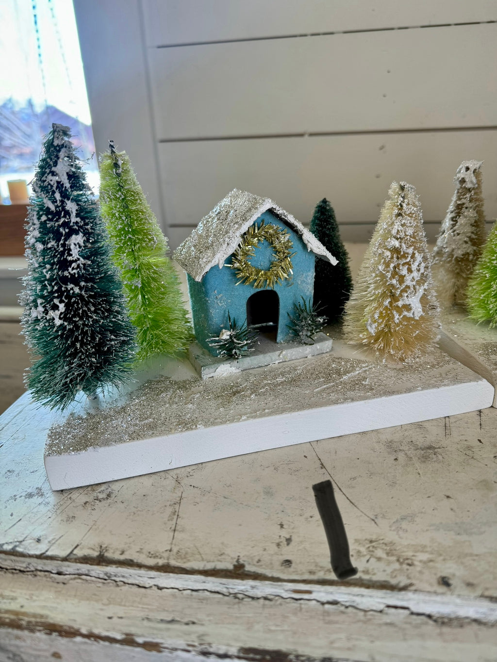 Christmas house scene - handmade - sold individually