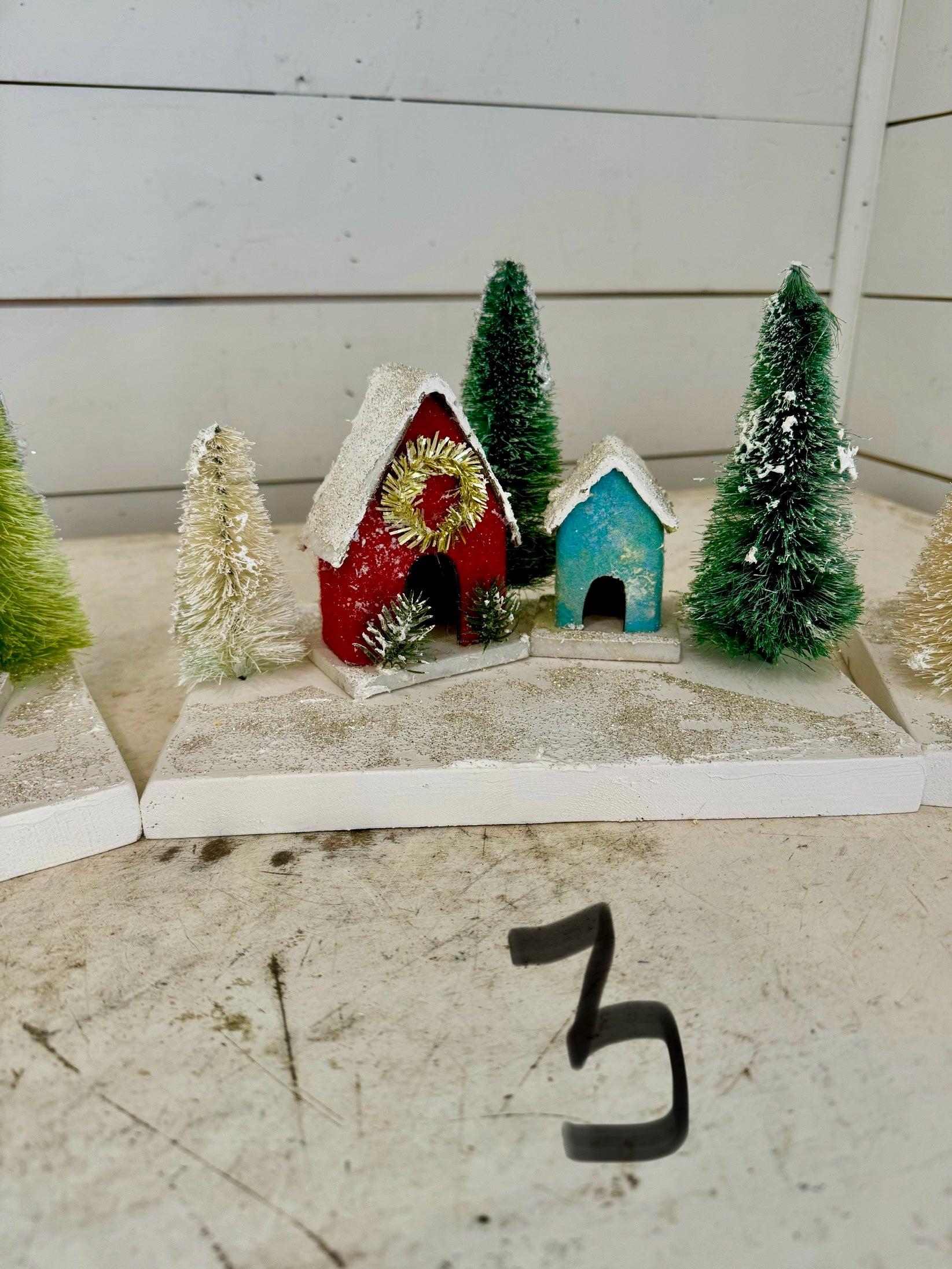 Christmas house scene - handmade - sold individually