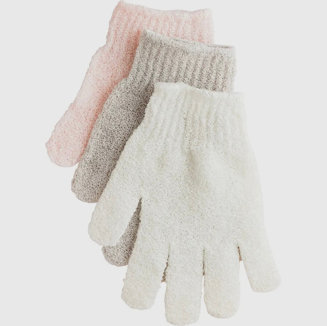 Spa Prive Exfoliating Gloves - White