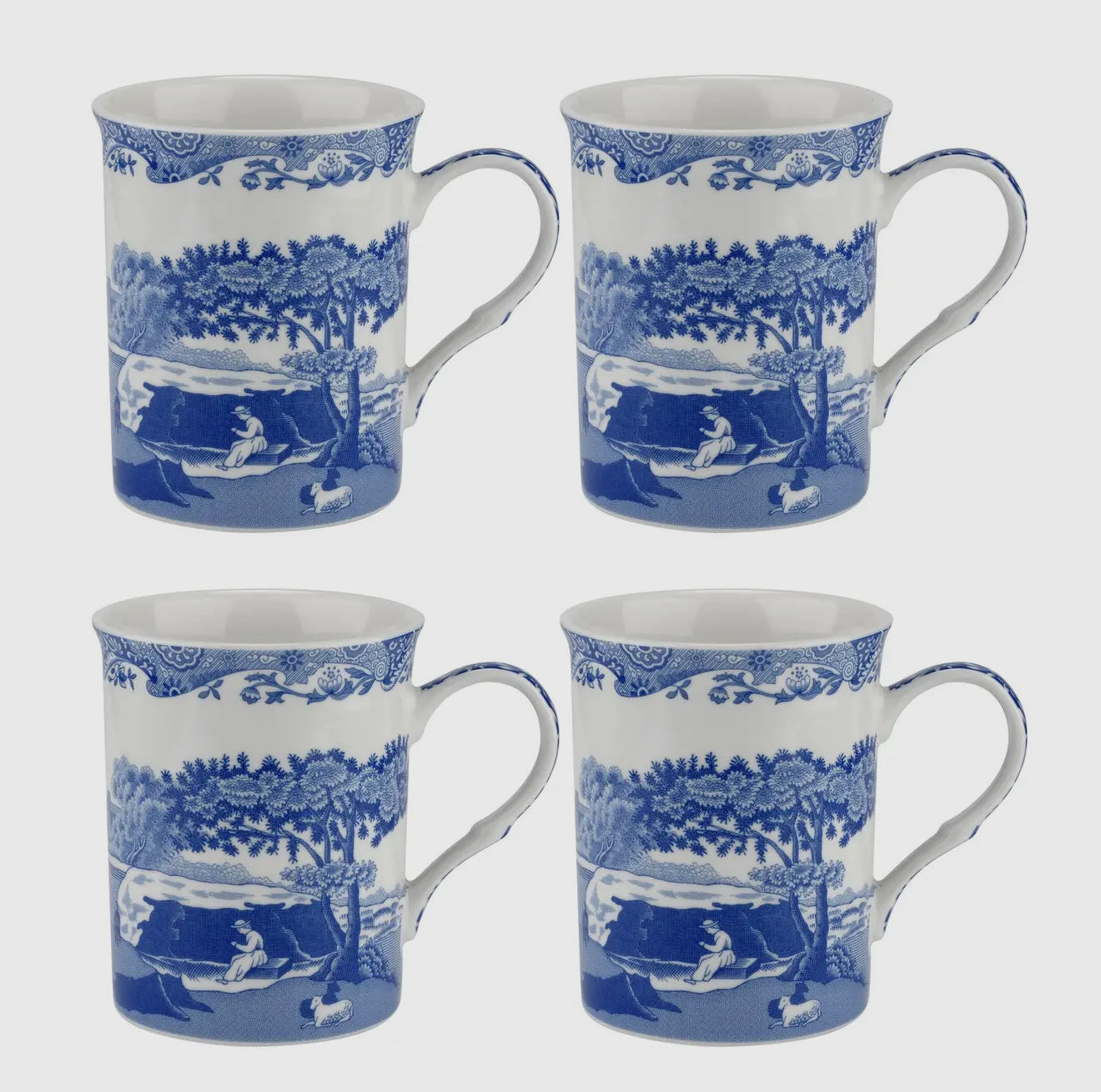 Spode Blue Italian Mug set of 4