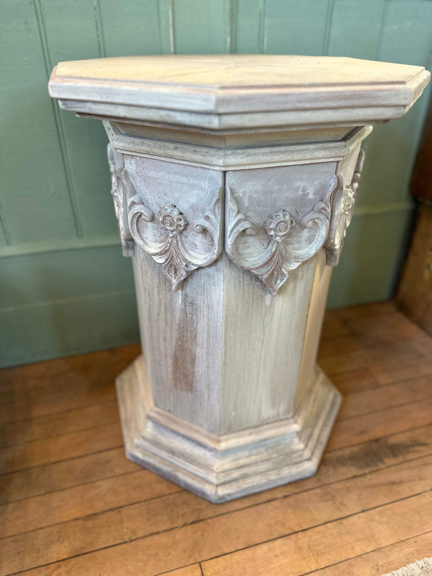 Ornate nightstand does not open hand painted