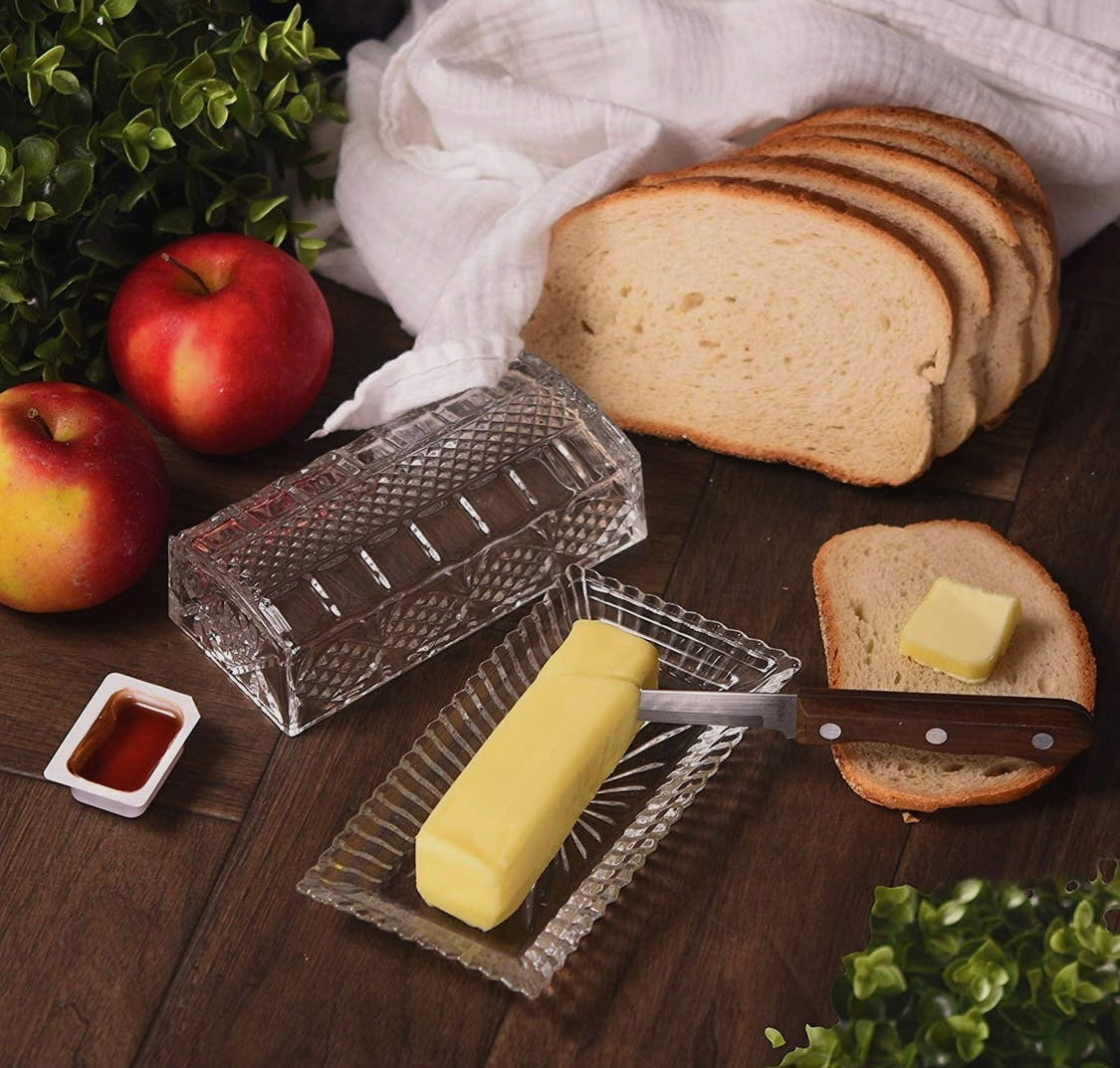 Crystal Covered Butter Dish