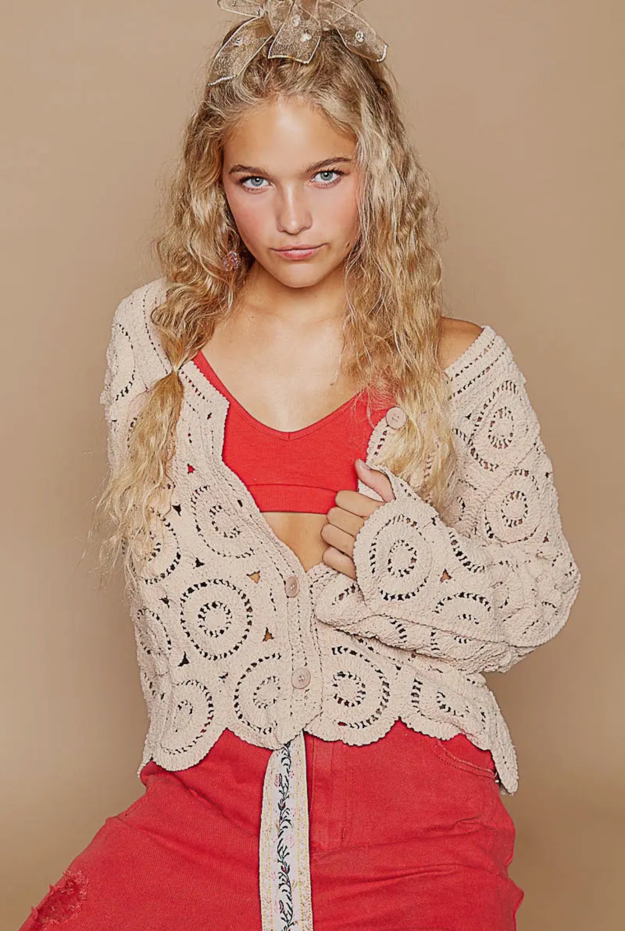 Crochet Knit Cardigan