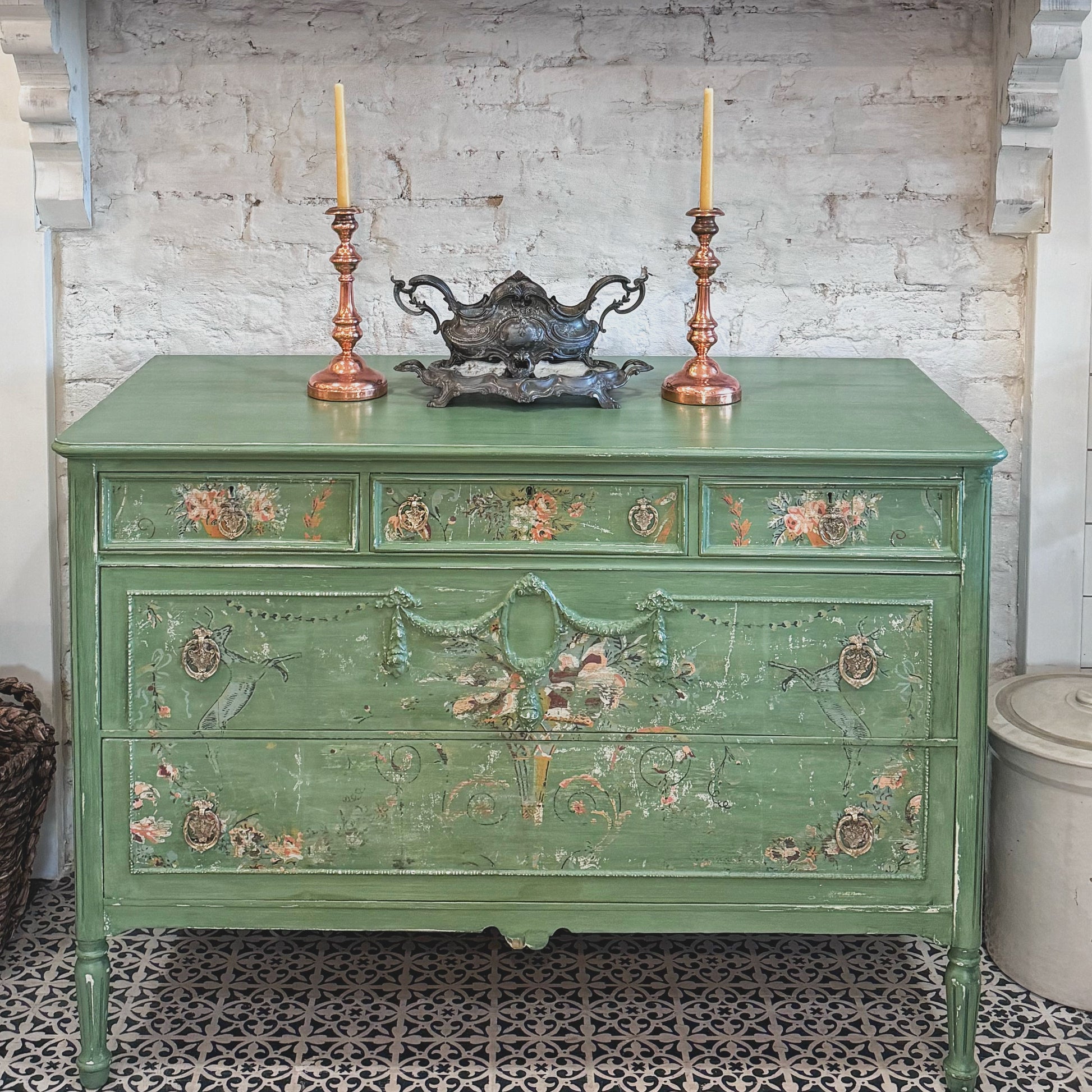 Aviary Chateau Antique Dresser / Buffet Aviary Chateau Antique Dresser / Buffet