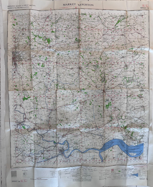 Ordinance Survey of Great Britain Map of Market Weighton Sheet 98