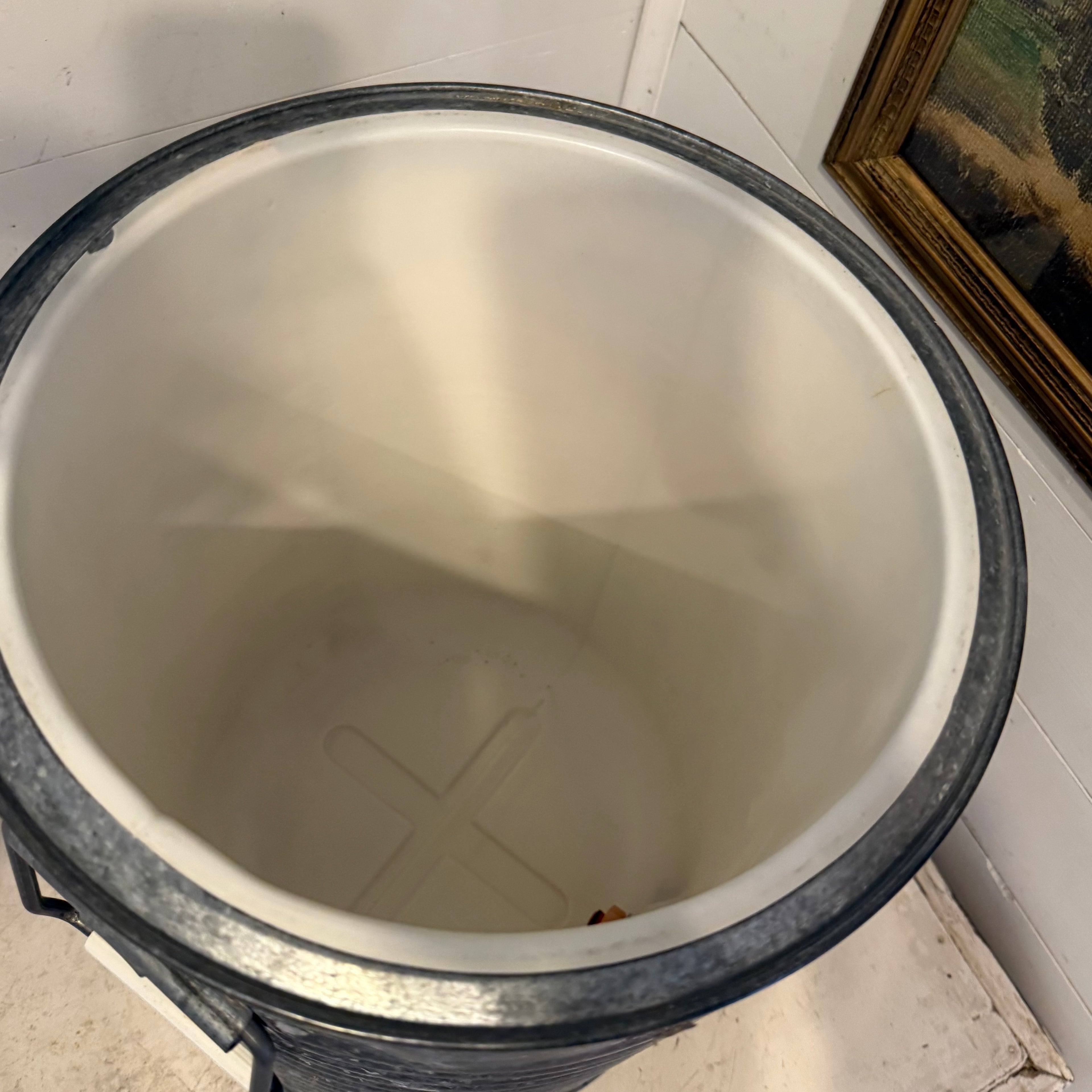 Vintage Poloron Camper's Cooler 5 Gallon Galvanized Metal Cooler Water Jug MCM