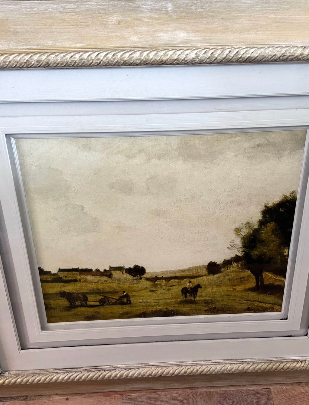 Framed Canvas Pastoral Print Village Countryside