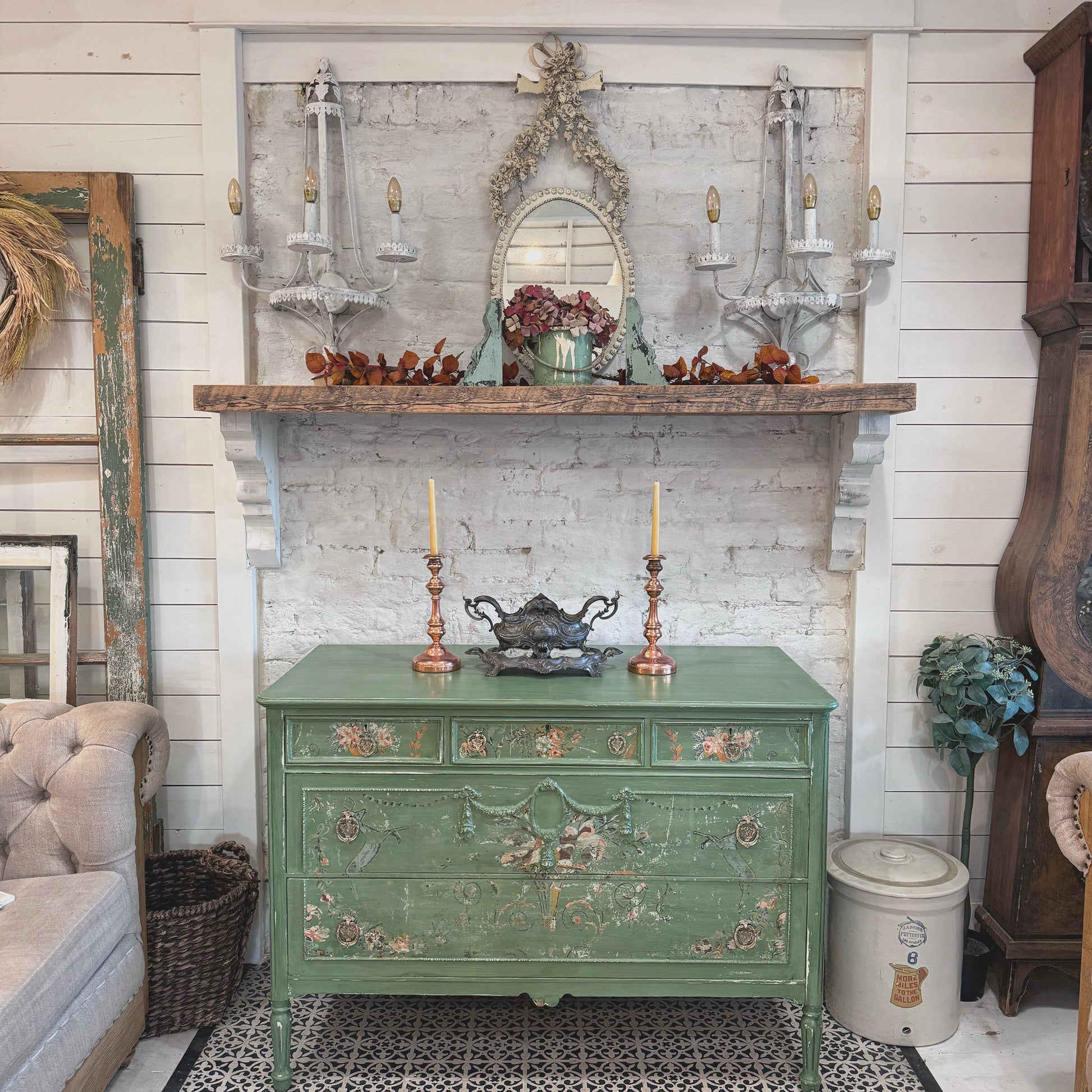 Aviary Chateau Antique Dresser / Buffet Jami Ray Vintage Aviary Chateau Antique Dresser / Buffet Jami Ray Vintage