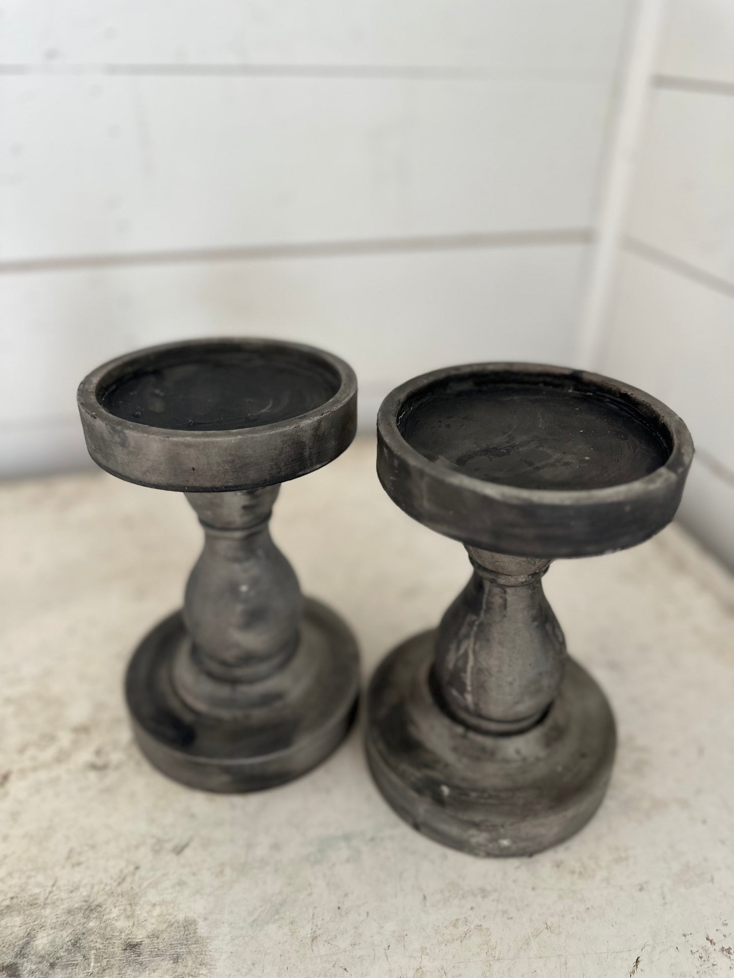 Pair of Candlesticks hand painted