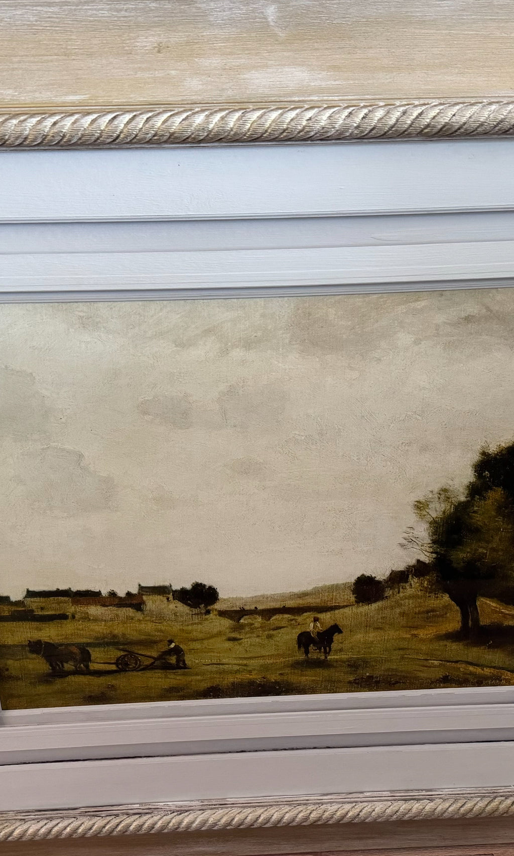 Framed Canvas Pastoral Print Village Countryside