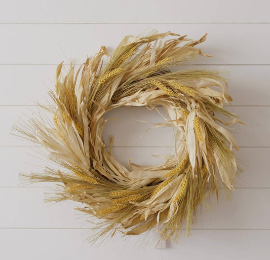 Wheat & Corn Husk Wreath