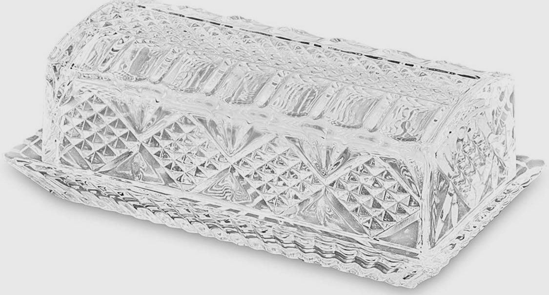 Crystal Covered Butter Dish