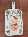 Hand Painted Acacia wood cutting board 16”