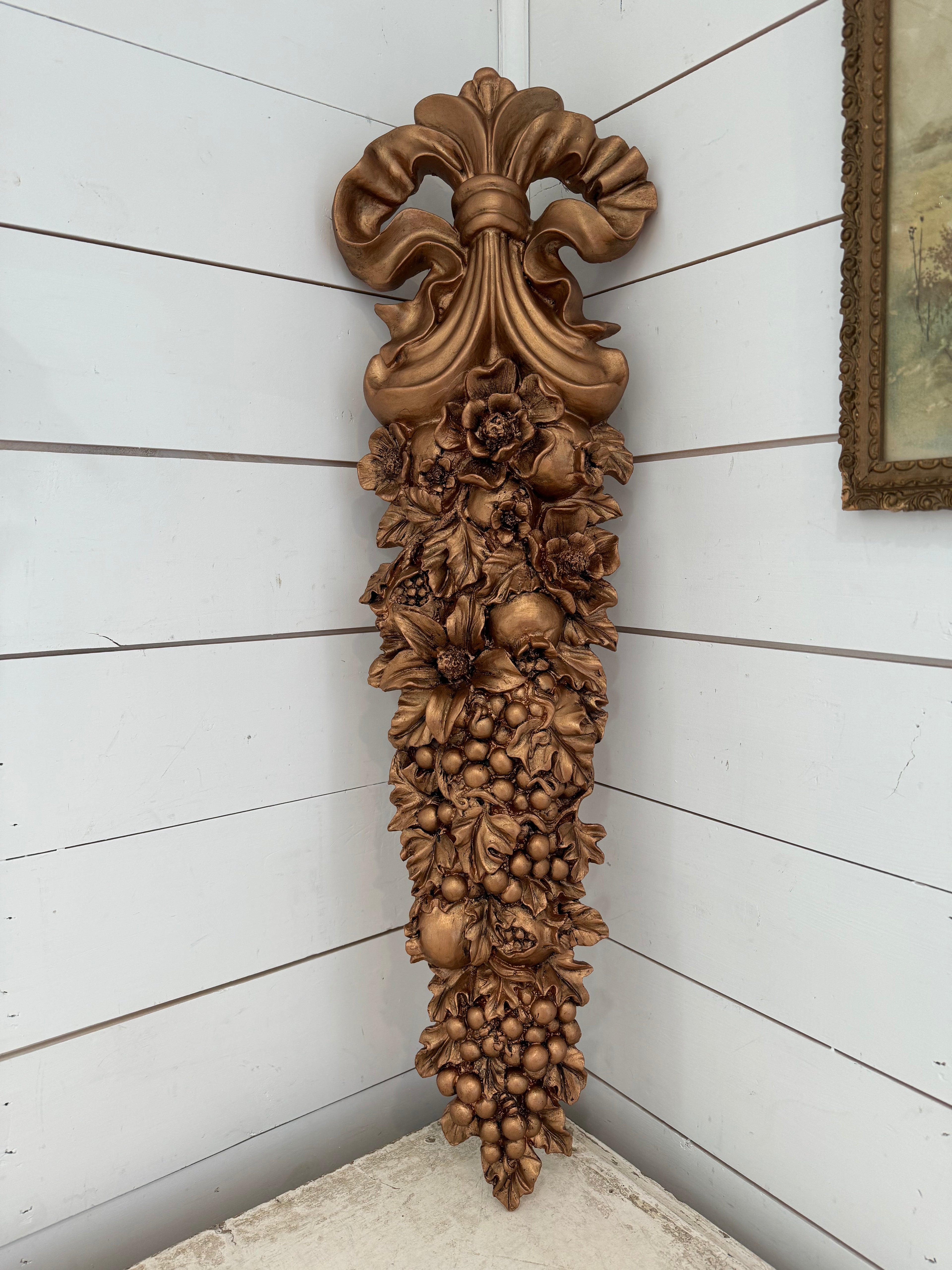 Copper & Dark Wax Resin Wall Decor