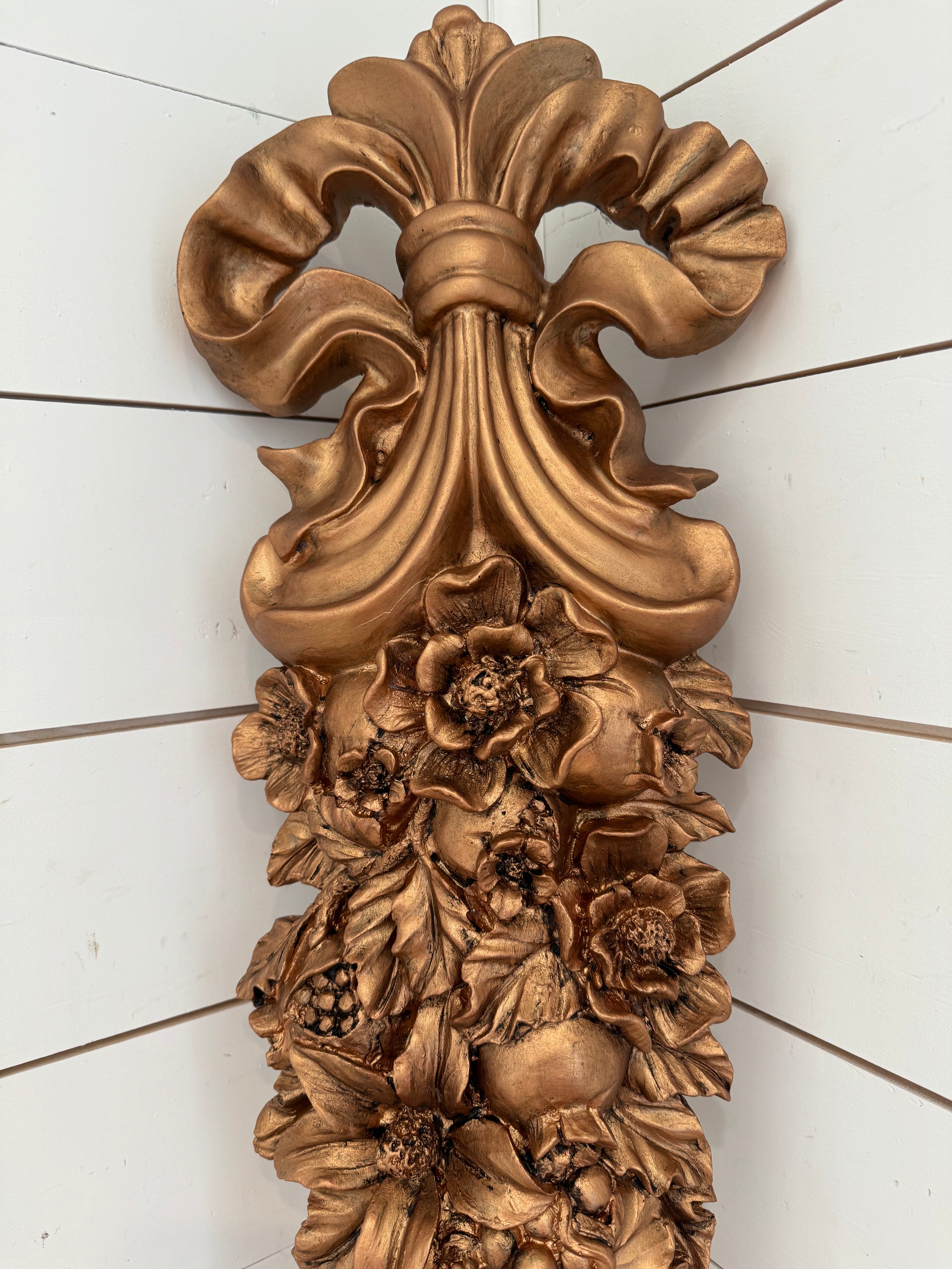 Copper & Dark Wax Resin Wall Decor