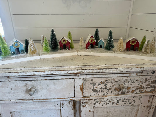 Christmas house scene - handmade - sold individually