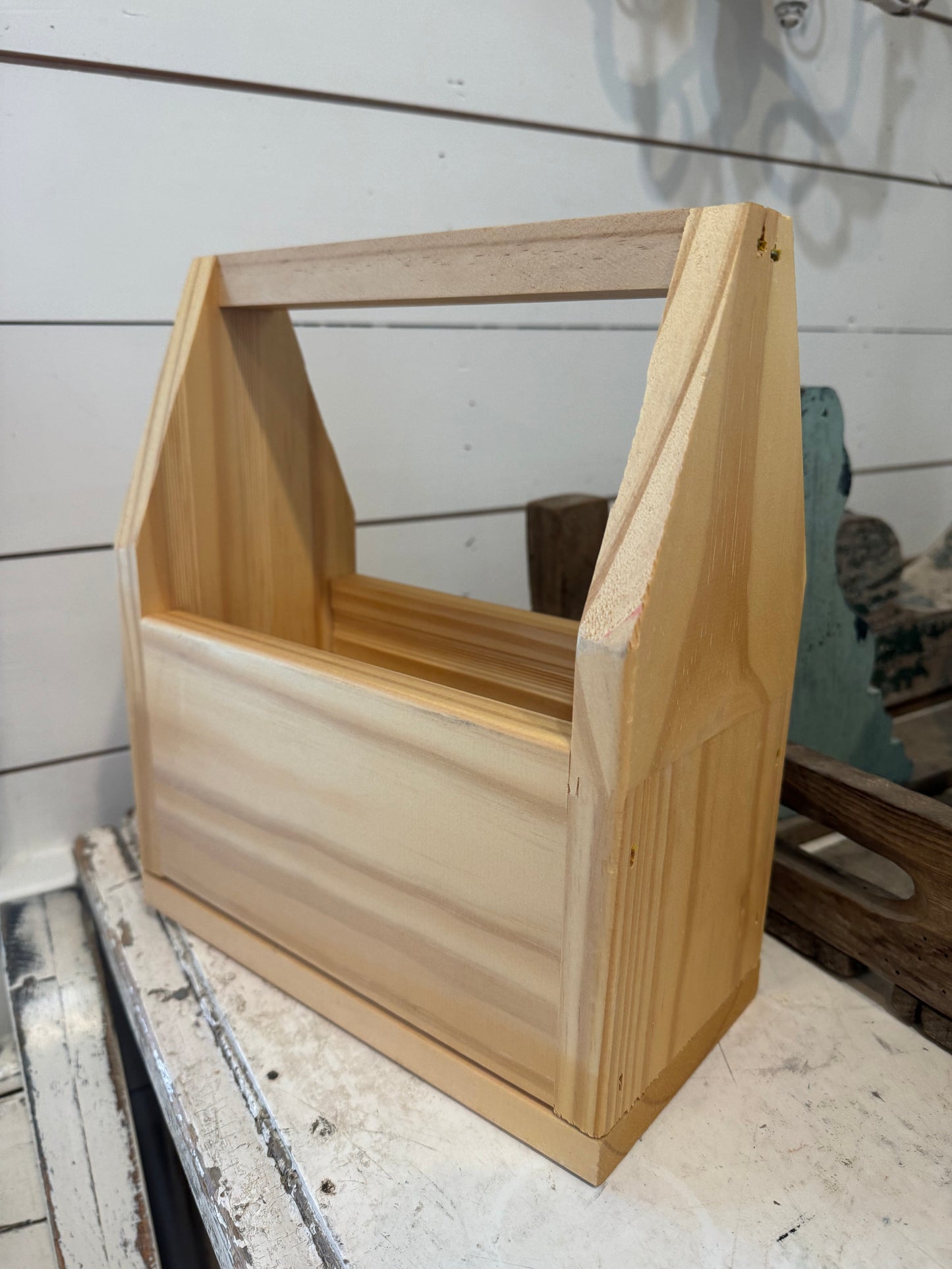 Small Unfinished Wood Tote