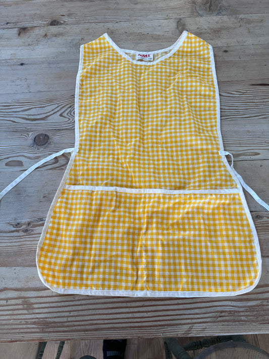 Vintage Yellow checkered apron s&h uniforms