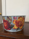 Floral Galvanized Planter