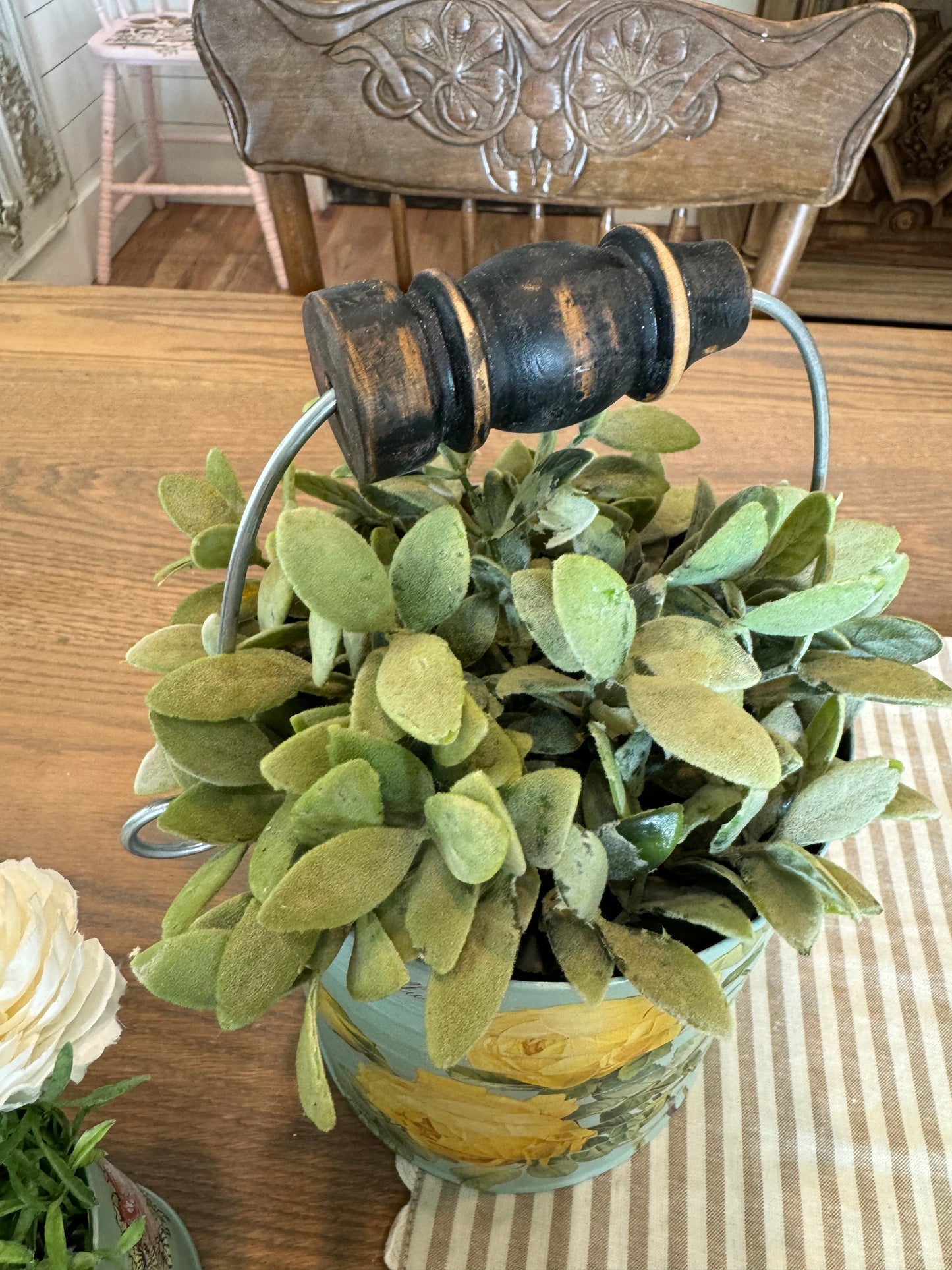 Handmade Tin Can Buckets & mini pitcher sold individually - floral not included - for decor