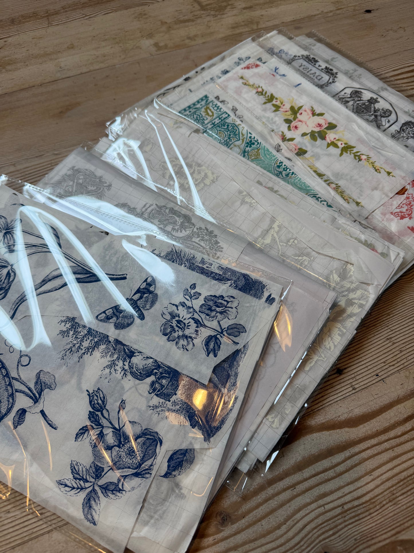 Mystery stencil Packs with free inlay samples - as is used and imperfect no returns