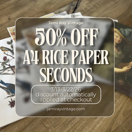 Decoupage A4 Rice Paper Seconds - 4 Random Sheets