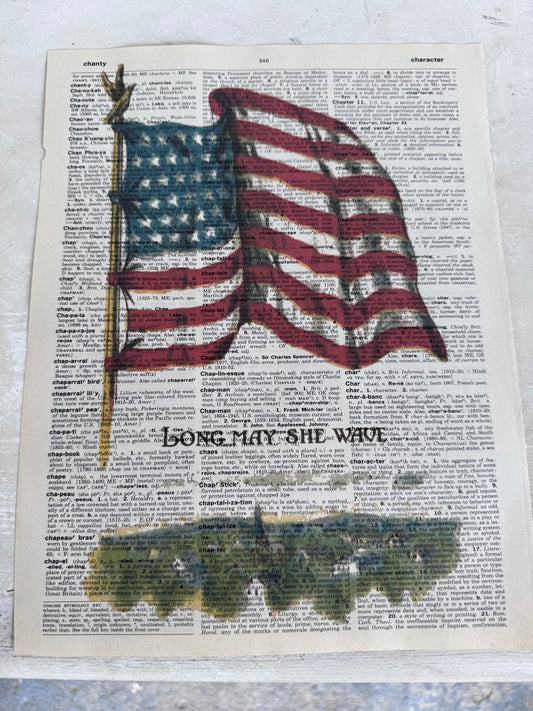 Patriotic Flag Dictionary Page