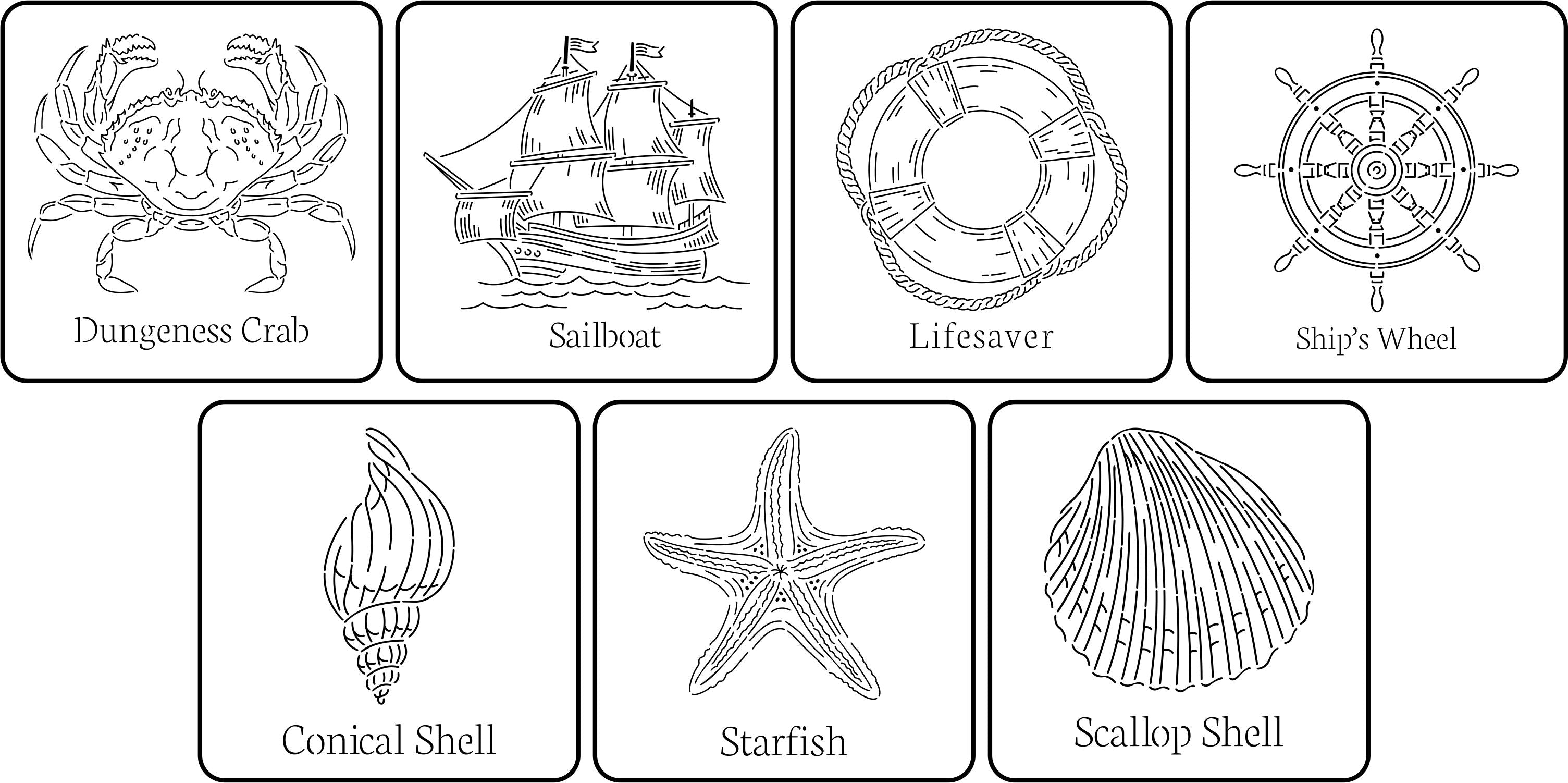 Seaside Mini Pack | JRV Stencils