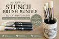 JRV Stencil Brush Bundle | Set of 4