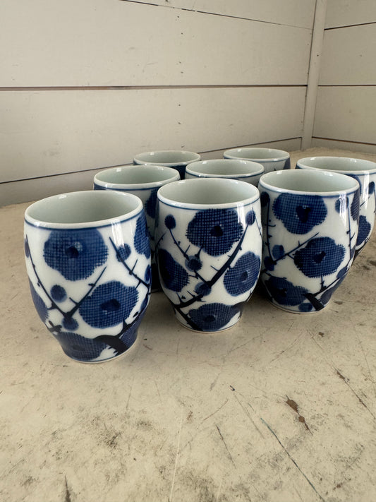 Vintage Cobalt Blue Japanese Teacup - sold individually