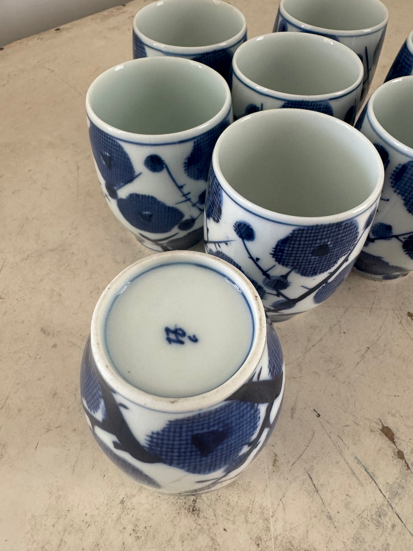 Vintage Cobalt Blue Japanese Teacup - sold individually