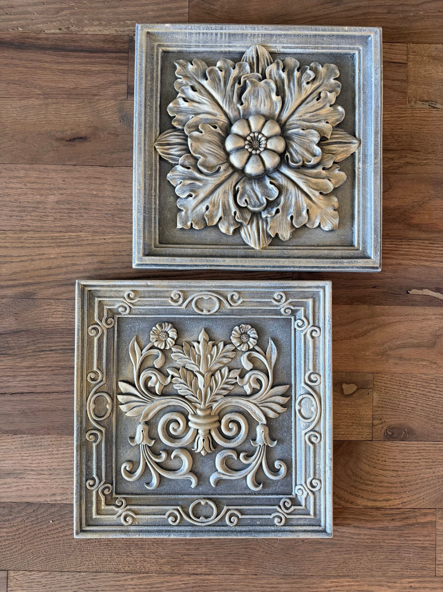 Resin fiberglass Ceiling Tile Style Wall Plaque - hand Painted - Sold Individually