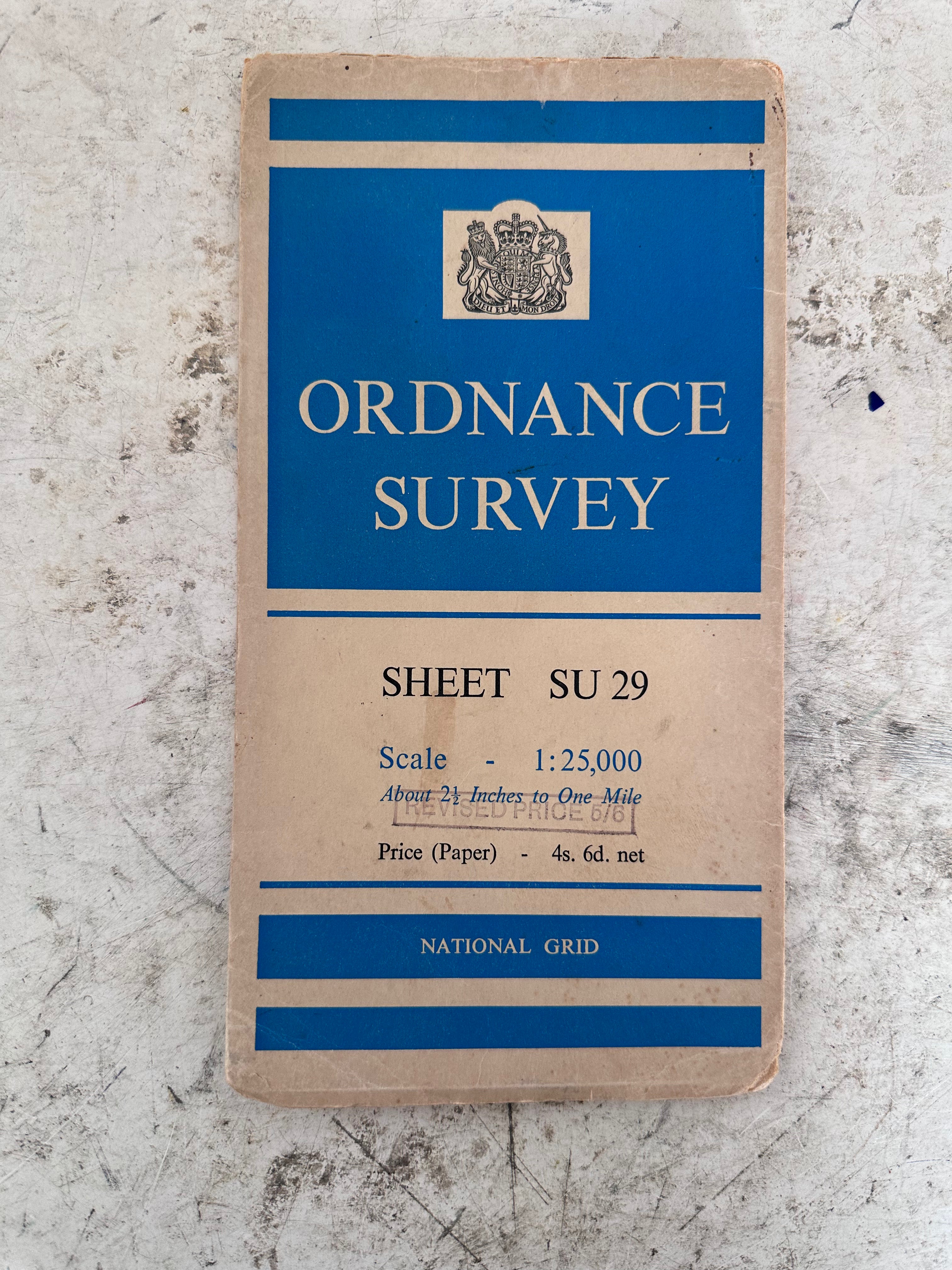 Ordinance Survey Sheet printed on Paper Selected at random (price is for one survey)