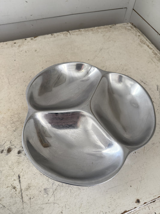 Vintage Nambe 589A Tri Slot Bowl