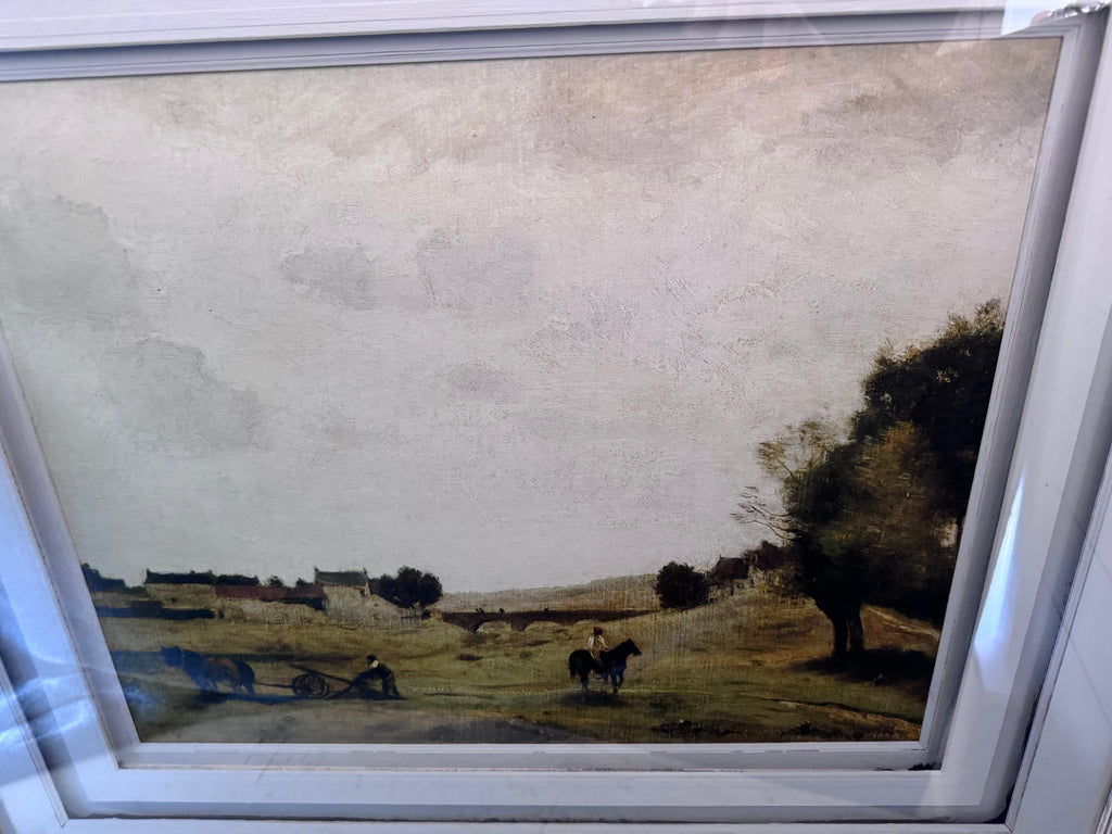 Framed Canvas Pastoral Print Village Countryside