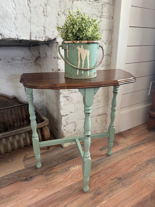 Vintage Demilune Table hand painted