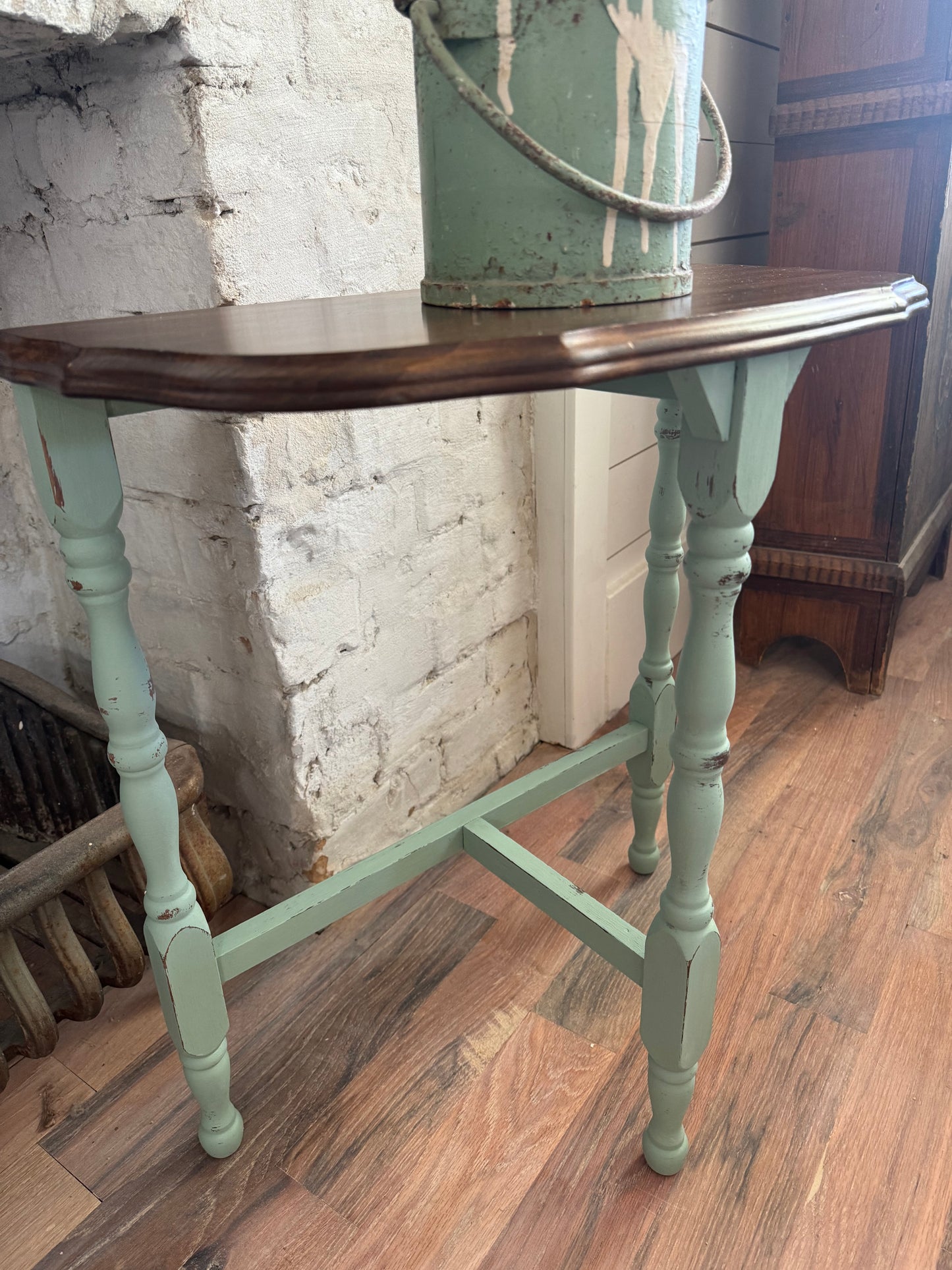 Vintage Demilune Table hand painted